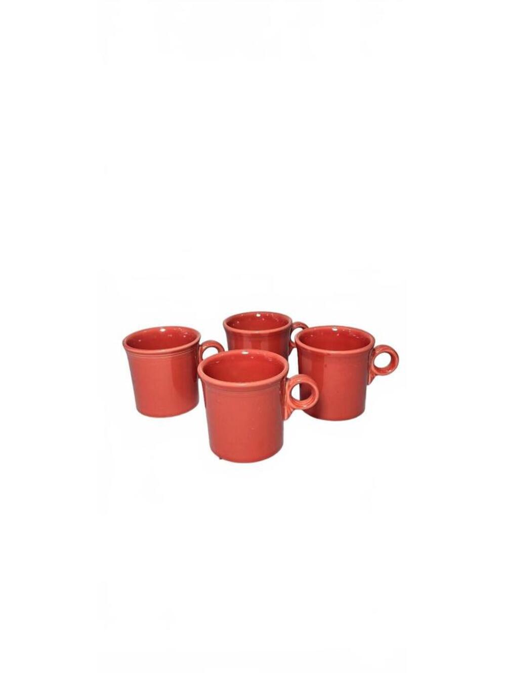 Cinnabar Fiesta Red Coffee Mug Set of 4